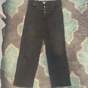 Levi’s rib cage black ankle straight leg jeans Size 27
